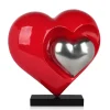 Statues & Sculptures Table Top|Contemporary^Love Reflection 45cm Red Resin Indoor Sculpture