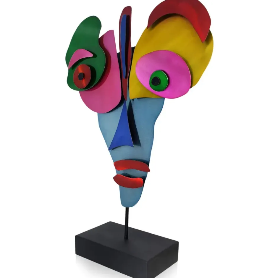 Statues & Sculptures Table Top|Abstract^Lucid Visage 59cm Abstract Metal Indoor Sculpture