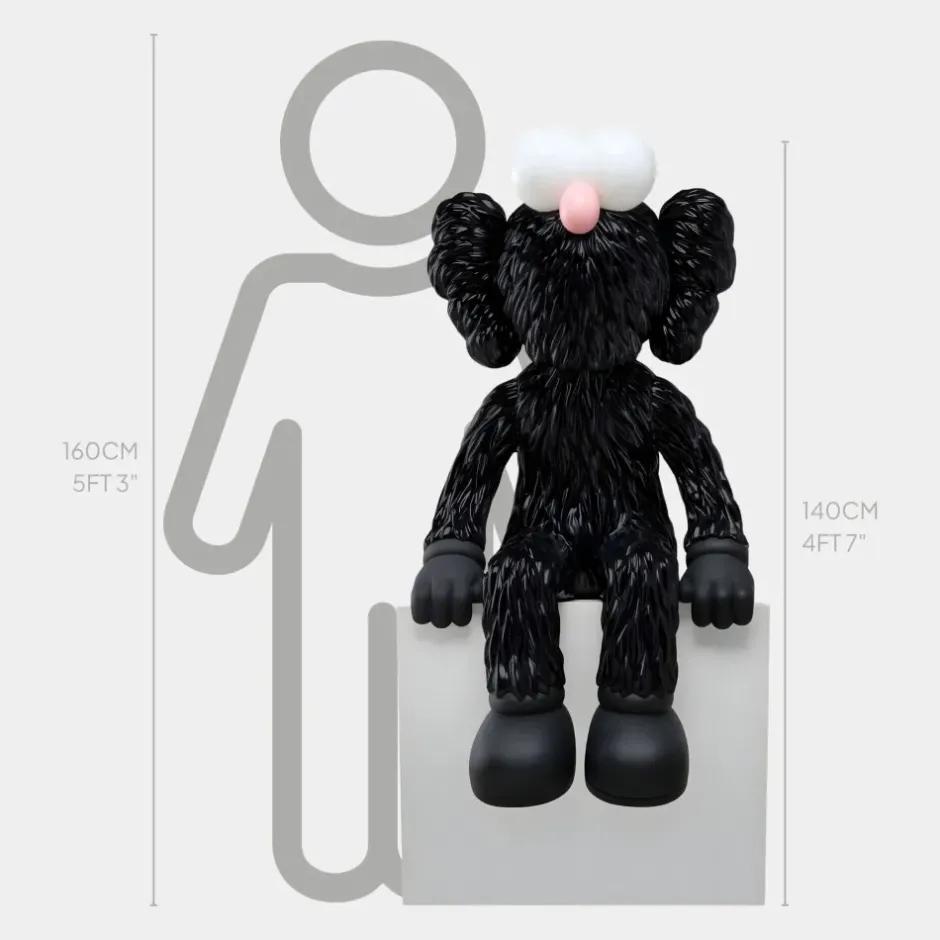 Statues & Sculptures Figurative|Floor Standing^Lucify Fuzz 140cm Black Resin Indoor Sculpture