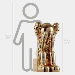 Statues & Sculptures Figurative|Floor Standing^Lucify Hide 130cm Gold Resin Indoor Sculpture