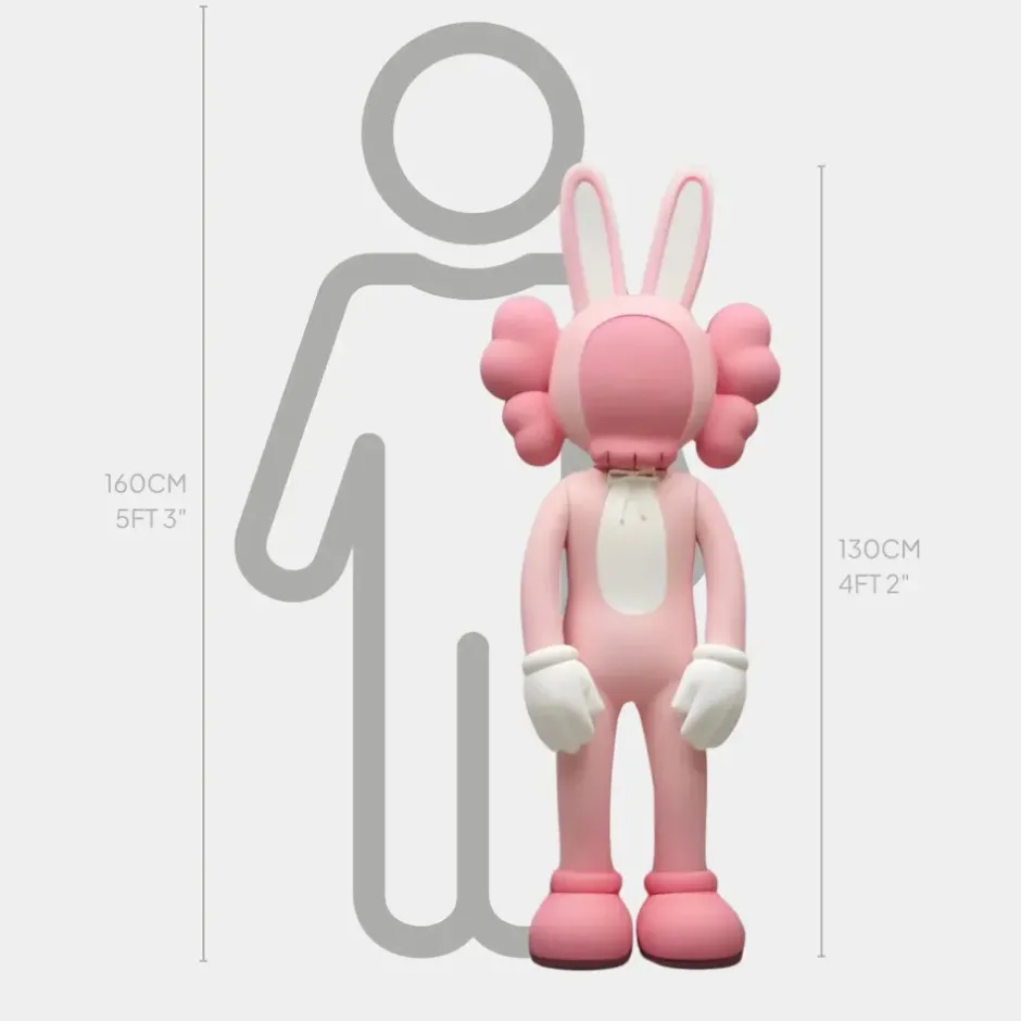 Statues & Sculptures Floor Standing|Pop Art^Lucify Rabbit 130cm Pink Resin Indoor Sculpture