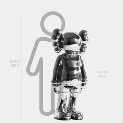 Statues & Sculptures Figurative|Floor Standing^Lucify Seek 135cm Chrome Resin Indoor Sculpture