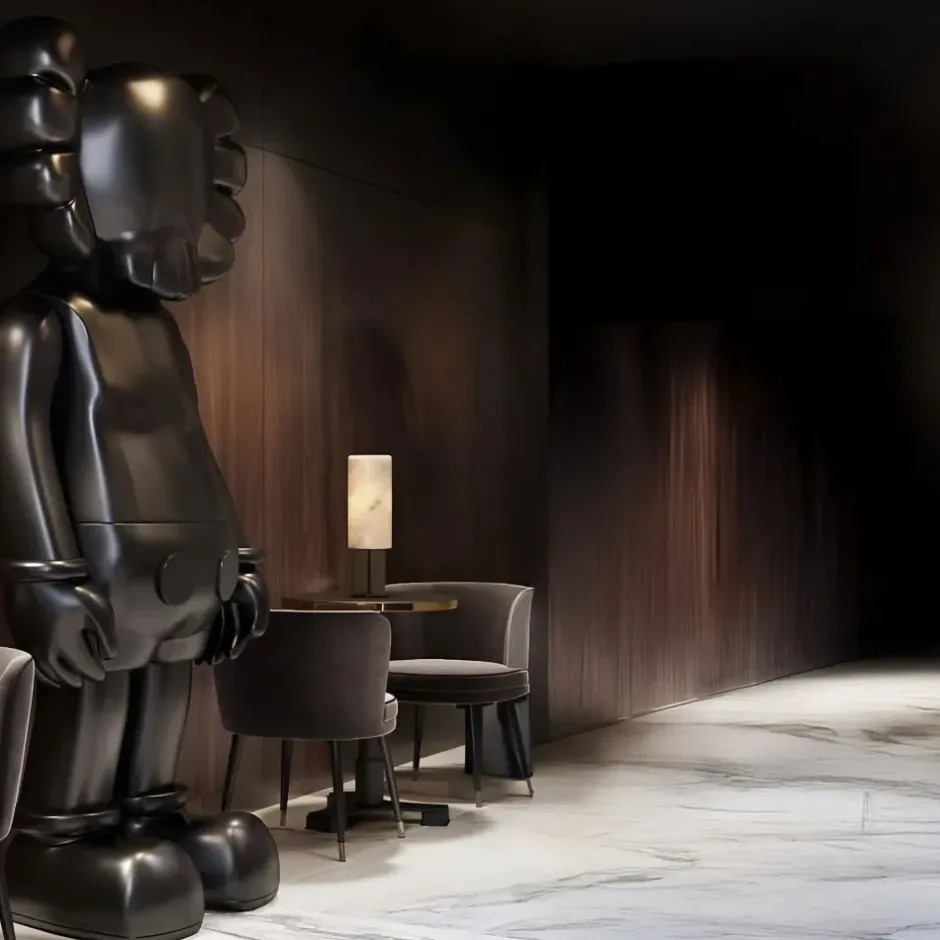 Statues & Sculptures Figurative|Floor Standing^Lucify Seek 220cm Cosmic Black Resin Indoor Sculpture