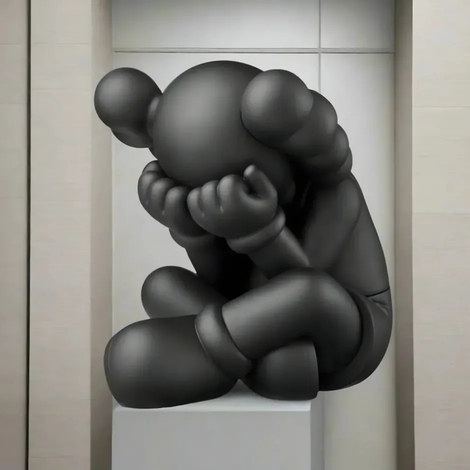 Statues & Sculptures Figurative|Floor Standing^Lucify Solace 92cm Black Resin Indoor Sculpture