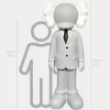 Statues & Sculptures Giant|Figurative^Lucify Vogue 200cm Grey Resin Indoor Sculpture