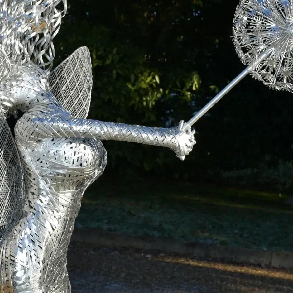 Statues & Sculptures Fairies^Luna Fairy 83cm Metal Wire Garden Sculpture