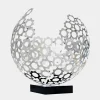Statues & Sculptures Table Top|Abstract^Lunar Sphere 44cm Silver Metal Indoor Sculpture