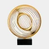 Statues & Sculptures Table Top|Abstract^Luxe Sphere 67cm Gold Metal Indoor Sculpture