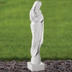 Statues & Sculptures Virgin Mary^Madonna & Child 45cm Marble Resin Garden Statue