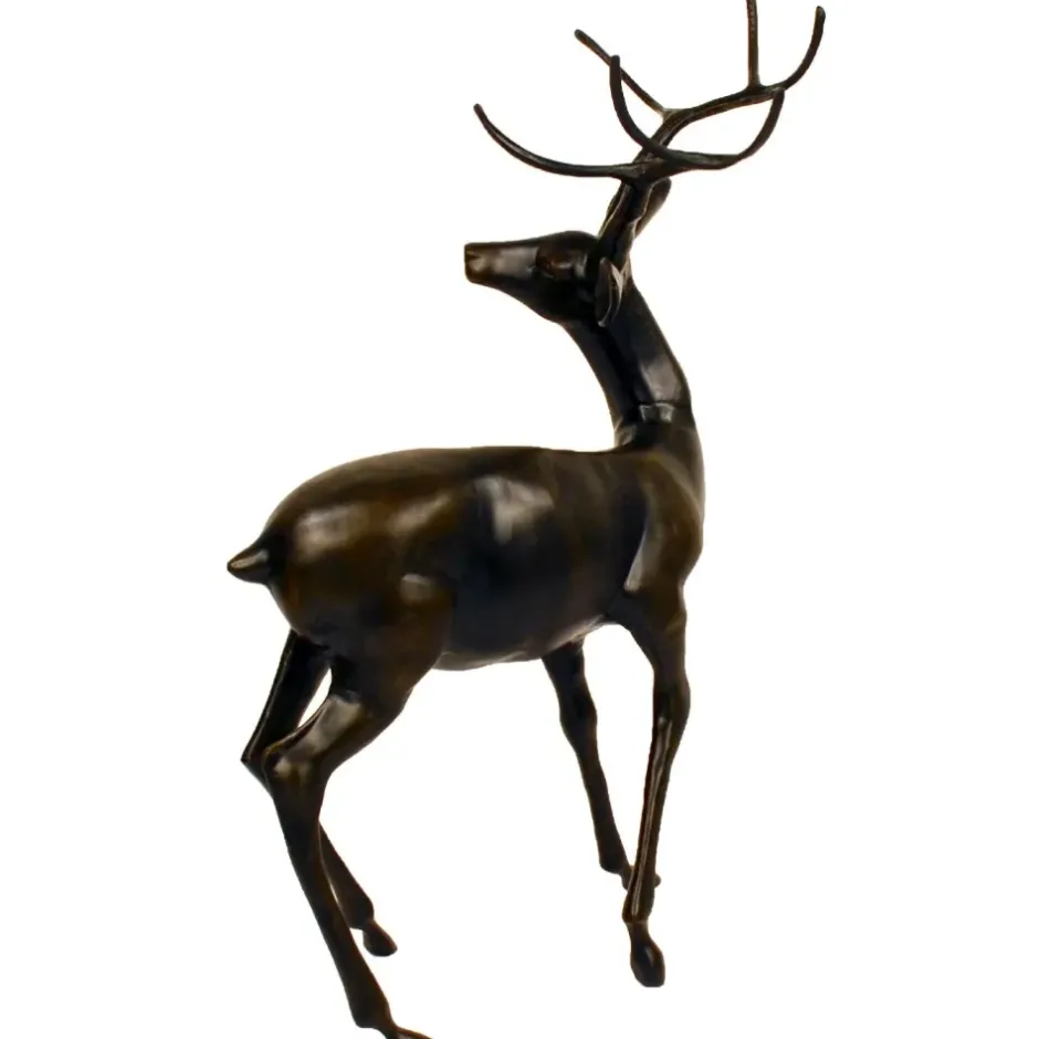 Statues & Sculptures Stags & Deers^Majestic Deer Bronze Metal Garden Statue