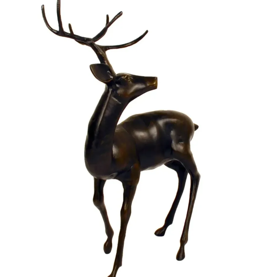 Statues & Sculptures Stags & Deers^Majestic Deer Bronze Metal Garden Statue