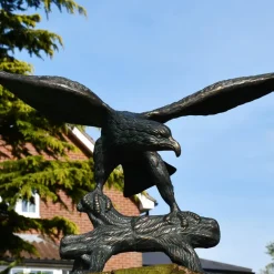 Statues & Sculptures Eagles^Majestic Eagle 111cm Bronze Metal Garden Statue
