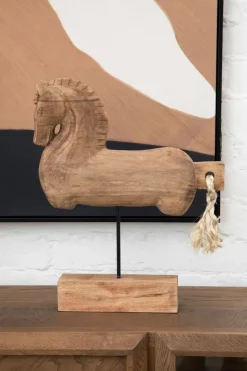 Statues & Sculptures Table Top|Animals^Majestic Horse 50cm Wood Indoor Statue