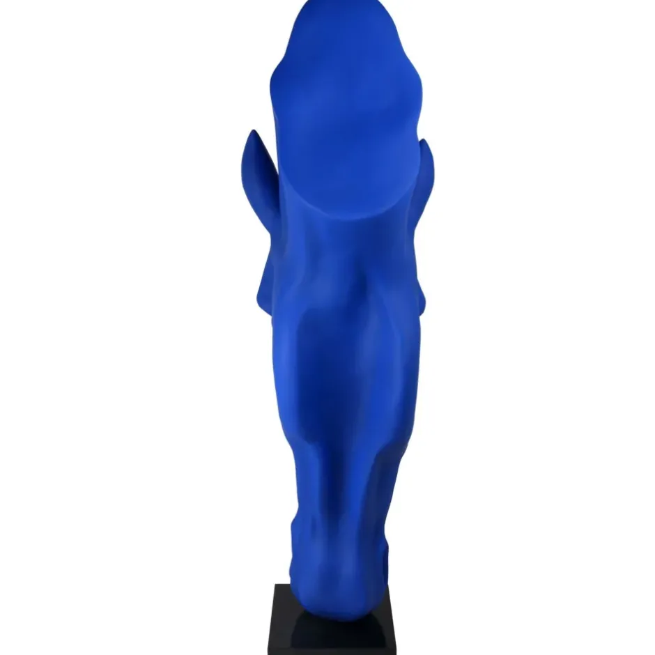 Statues & Sculptures Floor Standing|Animals^Majestic Horse Head 151cm Blu Blue Resin Sculpture