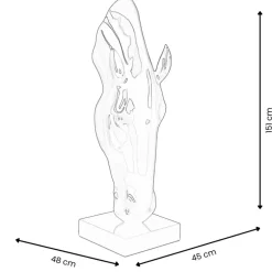 Statues & Sculptures Floor Standing|Animals^Majestic Horse Head 151cm Blu Blue Resin Sculpture