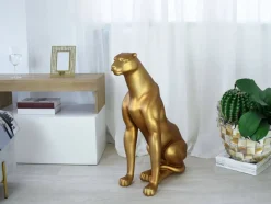 Statues & Sculptures Floor Standing|Animals^Majestic Panther 78cm Bronze Resin Indoor Sculpture