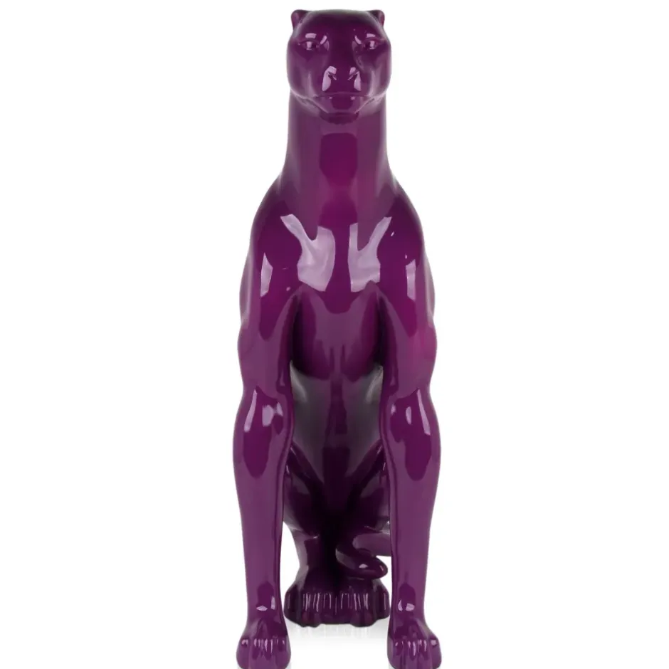 Statues & Sculptures Floor Standing|Animals^Majestic Panther 78cm Violet Resin Indoor Sculpture