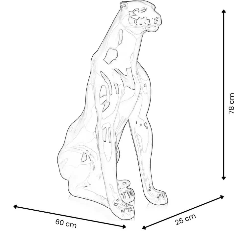 Statues & Sculptures Floor Standing|Animals^Majestic Panther 78cm Violet Resin Indoor Sculpture