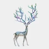 Statues & Sculptures Wildlife|Stags & Deers^Majestic Stag 258cm Silver Metal Garden Sculpture