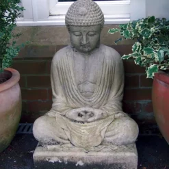 Statues & Sculptures Buddha^Meditation Buddha Stone Garden Statue