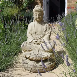 Statues & Sculptures Buddha^Meditation Buddha Stone Garden Statue