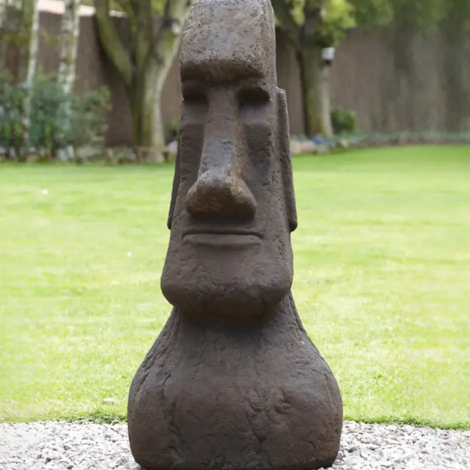 Statues & Sculptures Easter Island Heads^Mega Easter Island Head Stone Garden Ornament