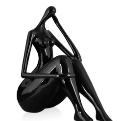 Statues & Sculptures Figurative|Table Top^Mindful Grace 26cm Black Resin Indoor Sculpture