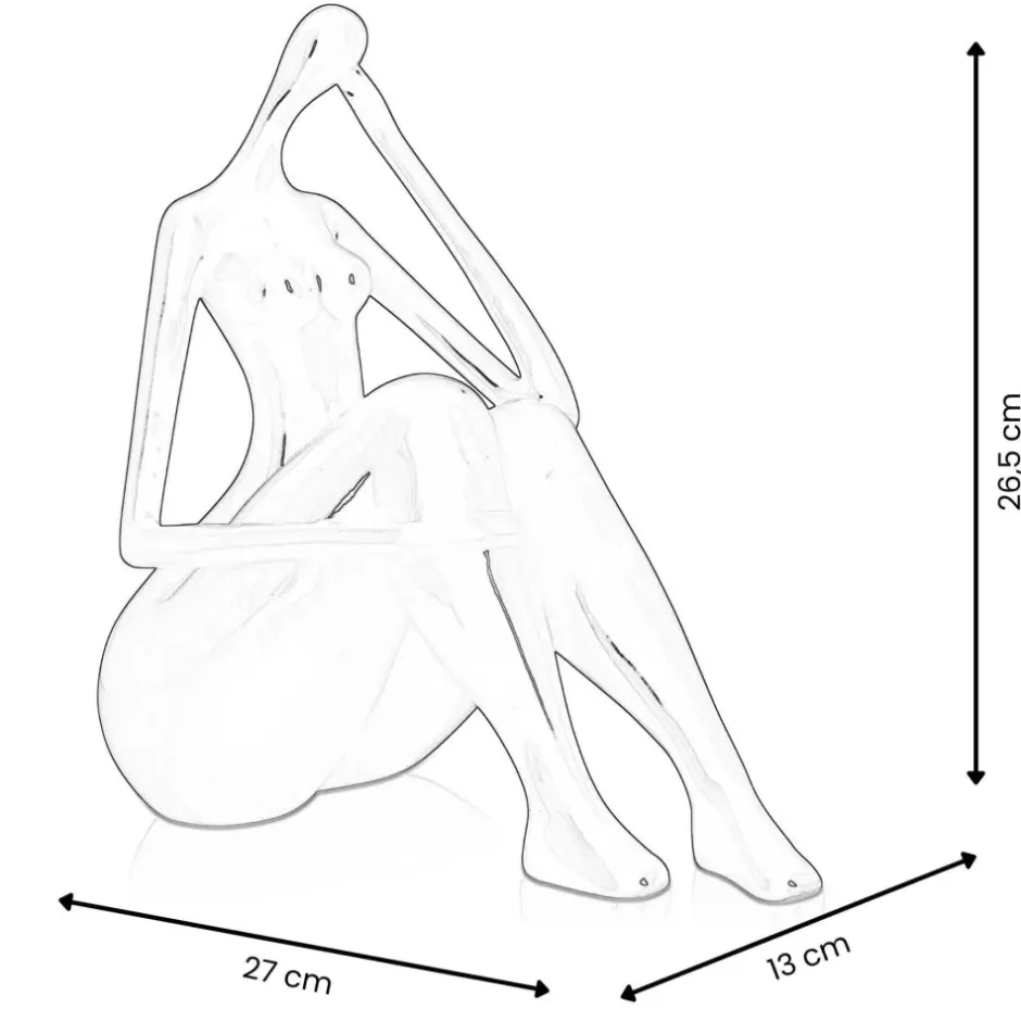 Statues & Sculptures Figurative|Table Top^Mindful Grace 26cm Black Resin Indoor Sculpture