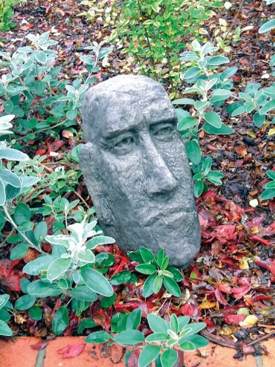 Statues & Sculptures Easter Island Heads^Moai Easter Island Head 39cm Stone Garden Ornament