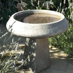 Statues & Sculptures Bird Baths^Modern & Simple Stone Garden Bird Bath