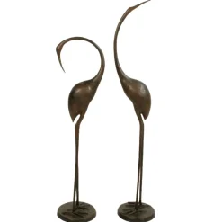 Statues & Sculptures Cranes^Modern Cranes Bronze Metal Garden Ornaments