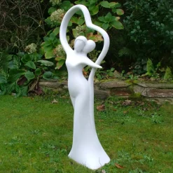 Statues & Sculptures Modern^Modern Romance 80cm Marble Resin Garden Statue
