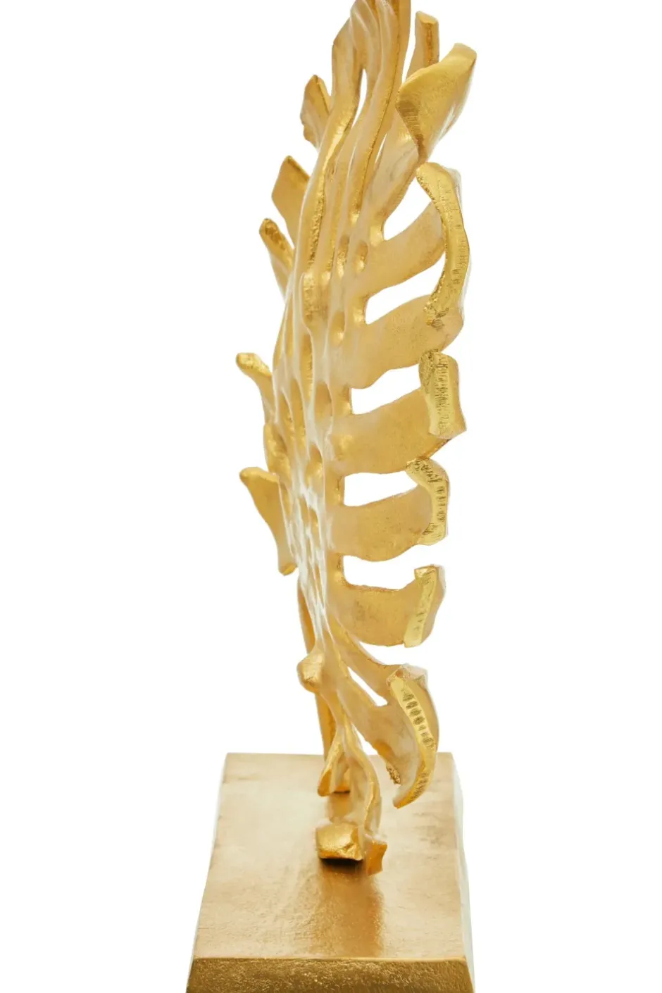 Statues & Sculptures Table Top|Contemporary^Monsera Leaf 37cm Gold Metal Indoor Sculpture