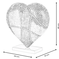 Statues & Sculptures Table Top|Pop Art^Mosaic Heart v2 46cm Pop Art Resin Indoor Sculpture