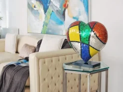 Statues & Sculptures Table Top|Pop Art^Mosaic Heart v1 46cm Pop Art Resin Indoor Sculpture