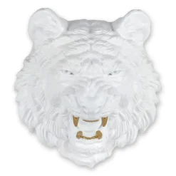 Statues & Sculptures Wall Art|Animals^Mystic Tiger 37cm White Resin Wall Sculpture