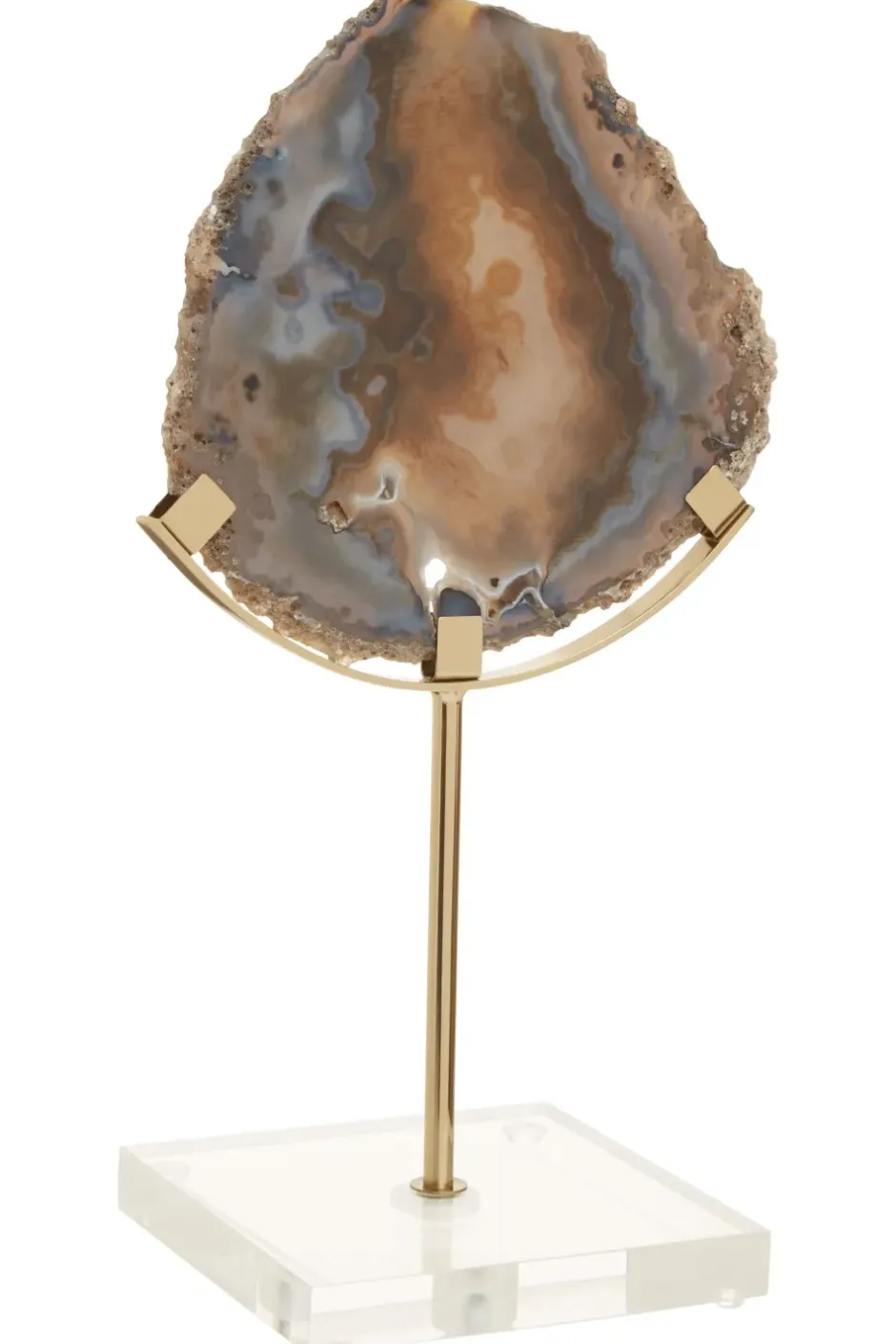 Statues & Sculptures Table Top|Abstract^Mystical Agate 30cm Black & Gold Stone Indoor Sculpture