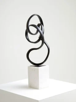 Statues & Sculptures Table Top|Abstract^Mystical Grace 60cm Black Metal Indoor Sculpture
