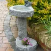 Statues & Sculptures Bird Baths^Natural Granite Stone Garden Birdbath