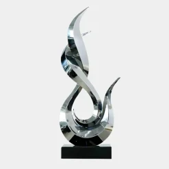 Statues & Sculptures Table Top|Floor Standing^Nexus Ignite 93cm Silver Metal Indoor Sculpture v1