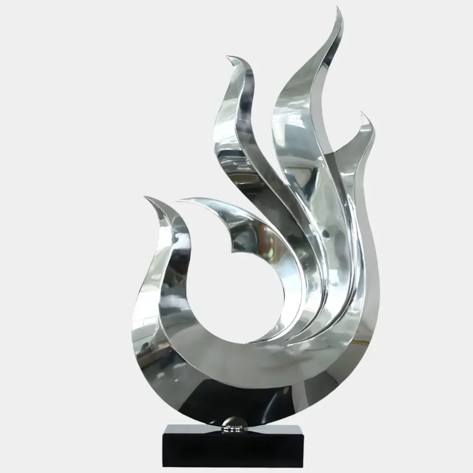 Statues & Sculptures Table Top|Floor Standing^Nexus Ignite 85cm Silver Metal Indoor Sculpture v2