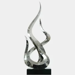 Statues & Sculptures Table Top|Floor Standing^Nexus Ignite 91cm Silver Metal Indoor Sculpture v3