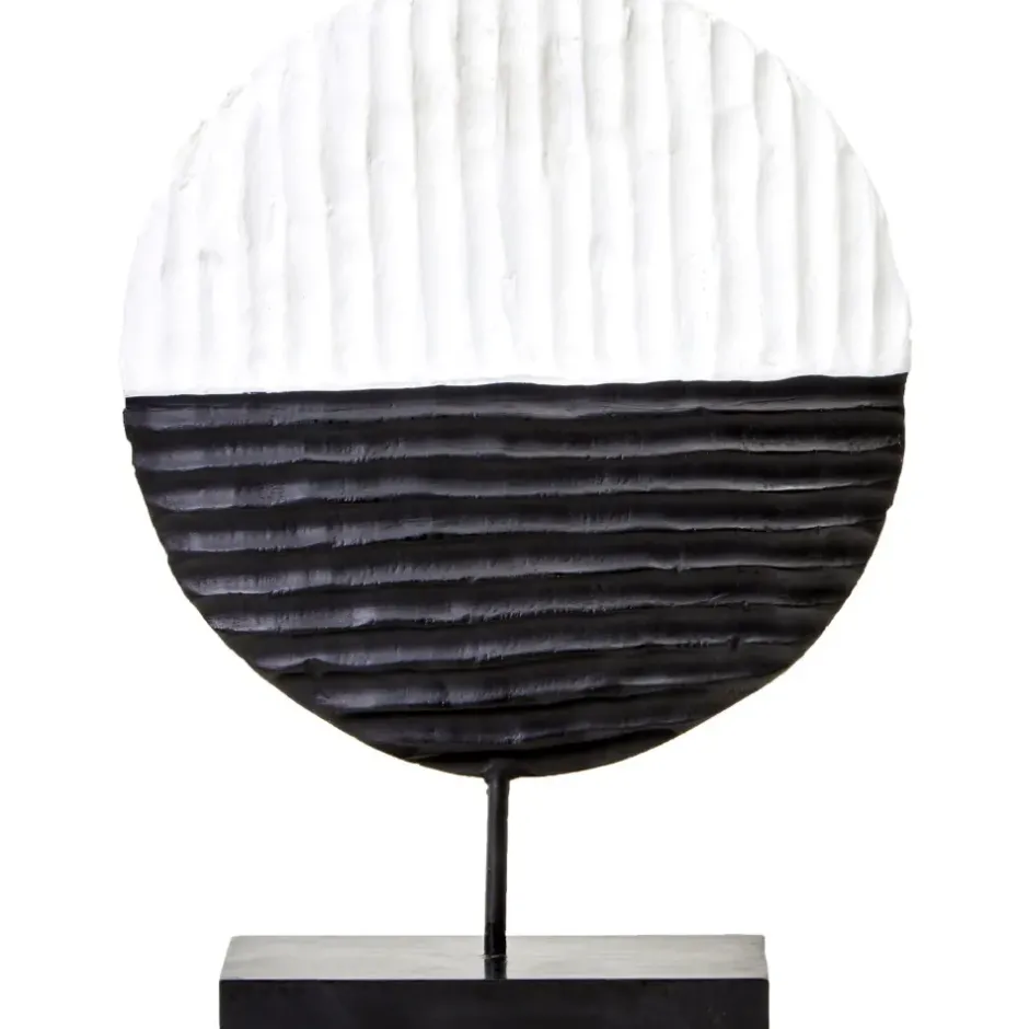 Statues & Sculptures Table Top|Abstract^Night & Day 41cm Black & White Wood Indoor Sculpture