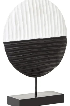Statues & Sculptures Table Top|Abstract^Night & Day 41cm Black & White Wood Indoor Sculpture