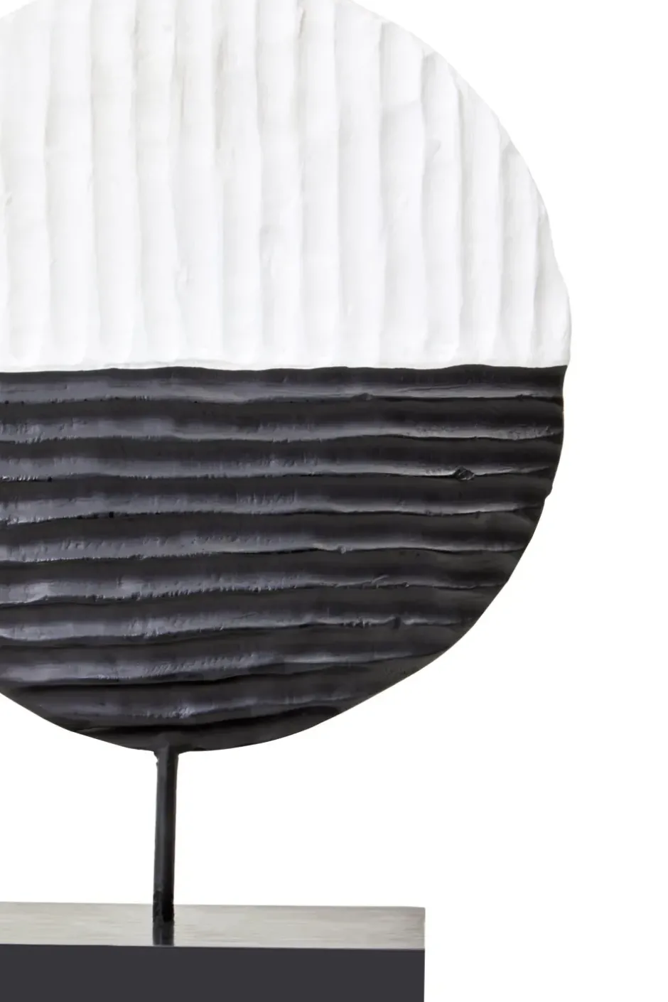 Statues & Sculptures Table Top|Abstract^Night & Day 41cm Black & White Wood Indoor Sculpture