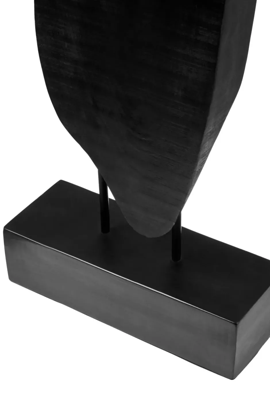 Statues & Sculptures Table Top|Abstract^Obsidian Essence 70cm Black Wood Indoor Sculpture