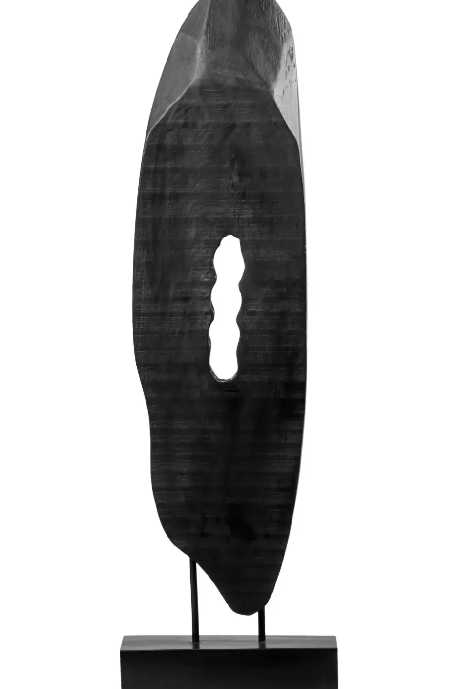 Statues & Sculptures Table Top|Abstract^Obsidian Essence 70cm Black Wood Indoor Sculpture