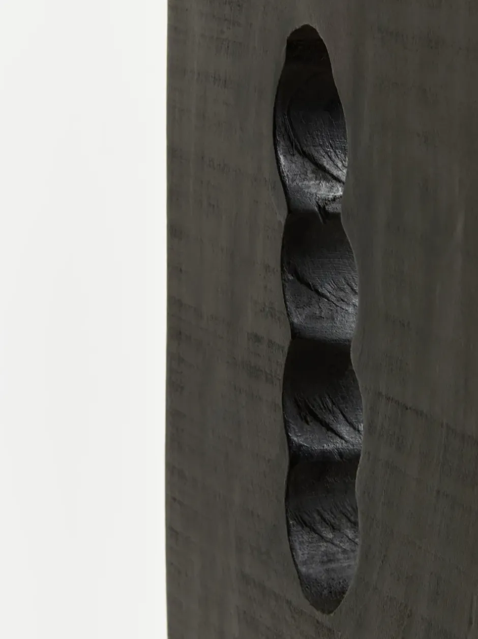 Statues & Sculptures Table Top|Abstract^Obsidian Essence 70cm Black Wood Indoor Sculpture
