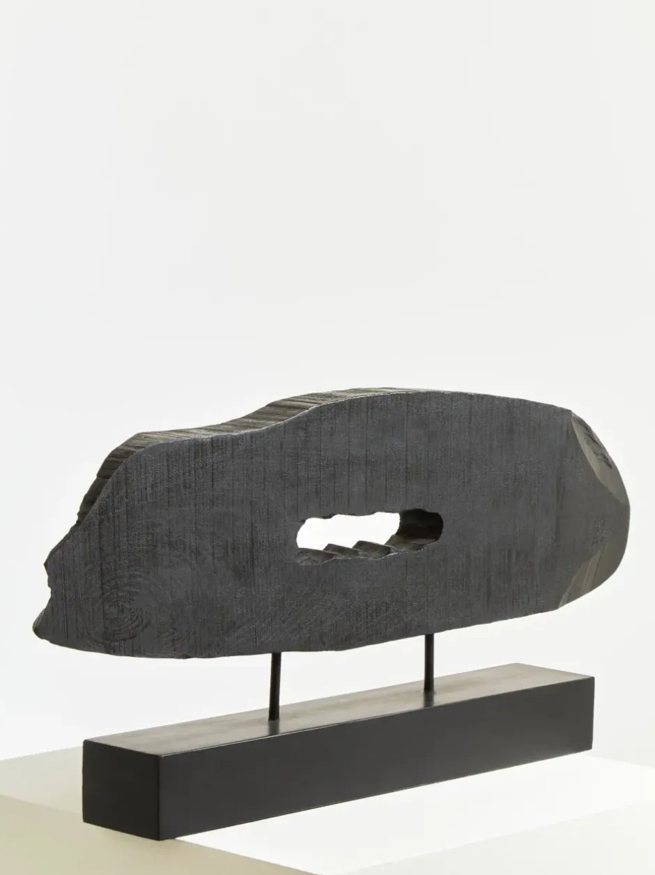 Statues & Sculptures Table Top|Abstract^Obsidian Essence 32cm Black Wood Indoor Sculpture