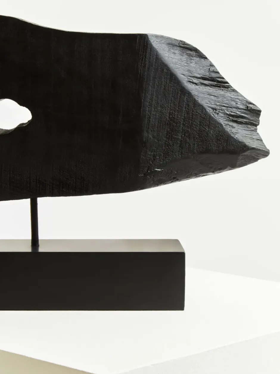 Statues & Sculptures Table Top|Abstract^Obsidian Essence 32cm Black Wood Indoor Sculpture